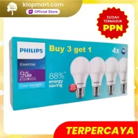 Lampu Philips LED Bulb Multipack MyCare & Essential Pack Isi 4Pcs - Essential 9W
